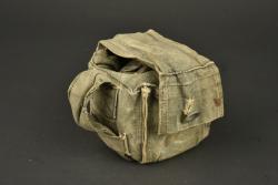 Pochette en toile pour cartouche anti-gaz de rechange. Canvas pouch for spare anti gas filter canister — miniature 2