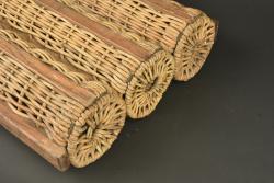 Panier en osier pour 3 coups de 77mm allemand. Wicker basket for three German 77 mm shells. — miniature 2