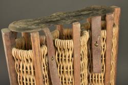 Panier en osier pour 3 coups de 77mm allemand. Wicker basket for three German 77 mm shells. — miniature 3