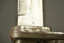 Baïonnette ersatz avec porte fourreau. Ersatz bayonet with frog. — miniature 2