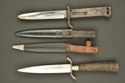 Poignard baïonnette Koeller et couteau de chasse. Koeller bayonet dagger and hunting knife — miniature 3