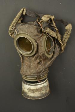 Masque anti gaz allemand Lederschutzmaske 1917. German Lederschutzmaske 1917 gas mask — miniature 4