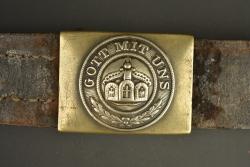 Ceinturon allemand avec boucle M1895 de la Marine Impériale. German belt with Imperial Navy Model 1895 buckle — miniature 5