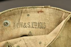 Banane porte outil individuel anglais en web. British webbing waist pouch for entrenching tool — miniature 2