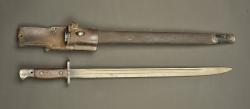 Baïonnette anglaise 1907 avec porte fourreau cuir. British Pattern 1907 bayonet with leather frog — miniature 1