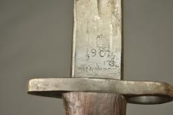 Baïonnette anglaise 1907 avec porte fourreau cuir. British Pattern 1907 bayonet with leather frog — miniature 2