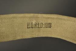 Casque anglais MkI, ceinture en web et cartouchière. British MkI helmet, web belt and ammunition pouch — miniature 7