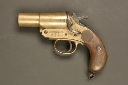 Lance fusée Webley et Scott dans son étui. Webley & Scott flare pistol in its holster — miniature 7
